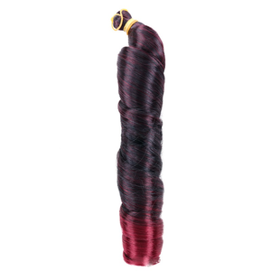 Venta caliente rizos franceses extensiones de cabello sintético <span class=keywords><strong>trenzas</strong></span> de ondas <span class=keywords><strong>sueltas</strong></span> ganchillo para <span class=keywords><strong>trenzas</strong></span> <span class=keywords><strong>africanas</strong></span> para mujeres - Product Image 1