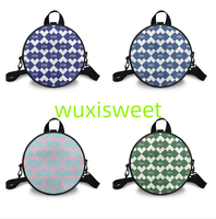 Sac Rond en PU pour Femme, Vente en Gros Usine, Sac de Week-end Réutilisable en Tissu de Haute Qualité pour Sororité