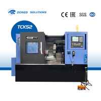 Tour CNC horizontal à broche unique DONGS TCK52, structure à banc incliné, équipement d'usinage des métaux de moyenne capacité et haute précision