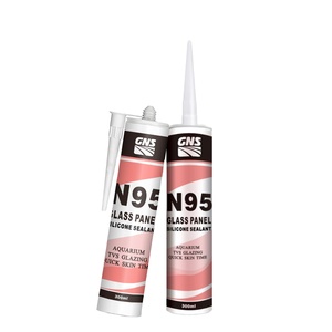 กาวซีลแลนท์ GNS <span class=keywords><strong>N95</strong></span> สำหรับกระจกอะซิทอกซี สำหรับตู้ปลา หลังคาโปร่งแสง กระจกสถาปัตยกรรม - Product Image 1