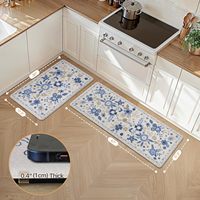 Tapis de cuisine moderne en PVC avec logo personnalisé CR, lavable, antidérapant, rembourré, anti-fatigue, pour la maison et le bureau