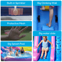 Toboggan aquatique gonflable commercial populaire à double piste pour adultes et enfants, équipement de jeu aquatique pour parc d'attractions extérieur