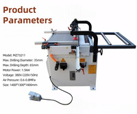 Offre Spéciale – Machine de perçage et fraisage verticale/horizontale à moteur 1,5 kW pour le travail du bois, avec perçage à 45/90 degrés et une seule rangée de tarauds