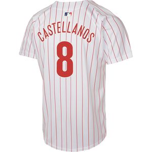Maillot de joueur blanc pour enfants et jeunes des Phillies de Philadelphie, Castellanos 8, vêtements de baseball anti-humidité - Product Image 3