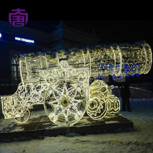 Decoraciones navideñas de trenes LED 3D, tren navideño iluminado para exteriores para crear un ambiente festivo. - Product Image 4