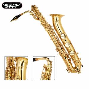 <span class=keywords><strong>Saxophone</strong></span> <span class=keywords><strong>Baryton</strong></span> Artisanal Économique de Haute Qualité avec Finition en Laiton Laqué Or, Instrument à Vent en Vente Directe d'Usine - Product Image 2