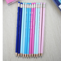 Usine de papeterie promotionnelle crayon crayon Standard avec Logo HB 2B en bois Chine pas cher en gros PaperCustom Design noir rouge
