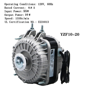 공장 YZF10-20 콘덴서 차광 극 모터 냉동 장비 팬 모터 10/55W 0.8A 60Hz 1550rpm 냉동고 라디에이터 용 - Product Image 6