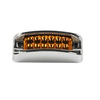 Feu de position latéral rectangulaire LED chromé, forme bulle, vert, ambre, blanc, bleu, rouge, 12V 24V, pour camion, remorque, camping-car, étanche