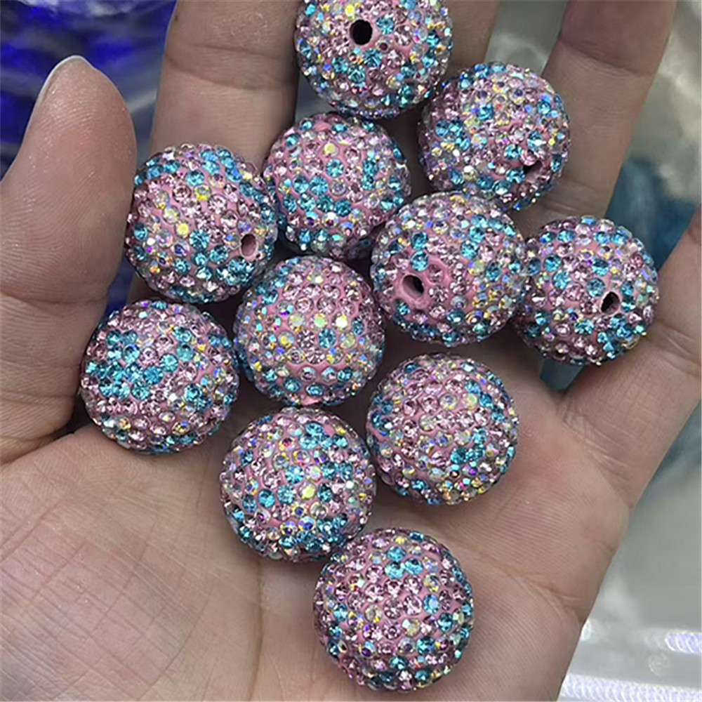 High Quality Chunky Disco Ball Focal Fancy Beads 20mm Polymer Clay Beads Rhinestone Beads 20mm for Pens Jewelry Making Bulk