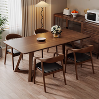 Ensemble table et chaises de salle à manger modernes en bois massif pour centre commercial, école, salon, hôtel et café-restaurant – Design de mobilier