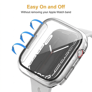Étui de protection personnalisé en PC ultra-transparent pour Apple Watch Series, design fin, antichoc et résistant aux rayures - Product Image 3