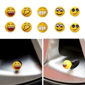 4 piezas de tapas de válvula de aire divertidas con diseño de sonrisa, tipo perno, para decoración y estilo de neumáticos de automóvil - Product Image 3
