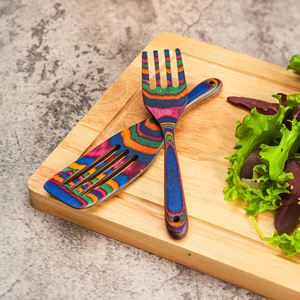 2025 nouveau ensemble de dîner en bois ensemble de spatule coloré sans danger pour les aliments <span class=keywords><strong>Mini</strong></span> ensemble de <span class=keywords><strong>cuisine</strong></span> antiadhésif en bois Camping ustensile Portable - Product Image 5