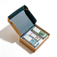 Boîte d'emballage rigide en carton ondulé E Flute 350g personnalisée avec logo, écologique, pour produits de soin et shampoings, recyclée, avec pelliculage mat
