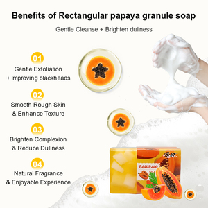 Savon en granulés de papaye, exfoliation enzymatique à la papaïne, affinement de la texture, antioxydant, éclaircissant, réparation de la barrière, régulation de l'acné - Product Image 6