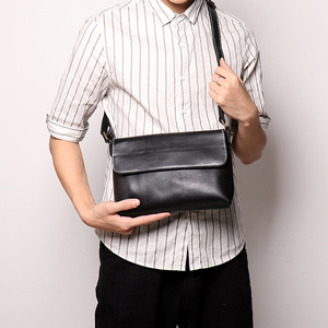 กระเป๋าผู้ชายมินิมอลสำหรับใส่ iPad หนังแท้ลาย Crazy Horse สไตล์เรโทร สะพายไหล่/สะพายข้าง ขายส่งจากโรงงาน - Product Image 2