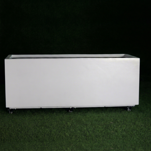 Pots de fleurs rectangulaires classiques en FRP KNT, durables, légers, blancs, pour la maison, le centre commercial, l'hôtel - Product Image 1