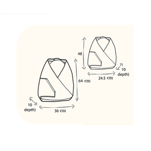 Tùy chỉnh mới nhất tam giác Túi Tote Túi Đồng bằng dày Oragnic bông vải totebags thời trang vai túi với in logo - Product Image 4