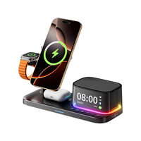 Alarm Clock Table Smart 3 in 1 Multifunction Fast Portable Mobile Phone Wireless Chargers with Speaker 2025 New Trending