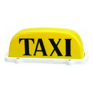 Новый знак кабины, верхняя крыша автомобиля, такси, лампа светло-желтого цвета