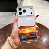 Coques de téléphone antichoc Paysage Coucher de Soleil sur la Mer pour iPhone 17 Air 16 15 Plus Pro Max 14 13 12 11 X XR – Housse de protection anti-chute