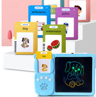 Tableau d'écriture et de dessin parlant portable, jouet éducatif, 112 cartes flash, plastique, alimenté par piles, pour enfants de 2 à 8 ans