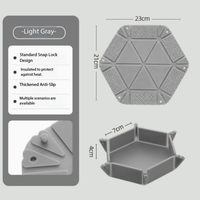 Assiettes pliantes multifonctionnelles en silicone magnétique réutilisables, résistantes à la chaleur, écologiques, pour suspendre les aliments