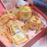Boîte-cadeau faite à la main de bougie de cire de soja parfumée au beurre d'ours au fromage pour la Saint-Valentin Souvenirs d'anniversaire pour les couples de copines
