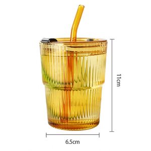 Mug à café portable en verre 400 ml, vente en gros usine, compatible lave-vaisselle et micro-ondes, couleur personnalisable par sublimation, avec couvercle et paille - Product Image 3