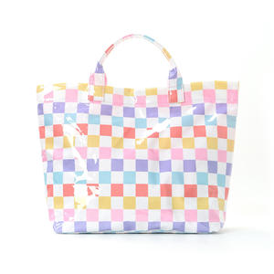 Wholesale Custom Waterproof Pvc Durable <b>Beach</b> Handbag Summer Striped Colorful Canvas Travel Lady Shopping Tote <b>Bag</b> - Product Image 2