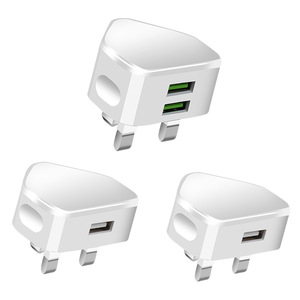 Usine en gros 3 broches UK Plug 5V 2.1A chargeur USB universel 10W adaptateur de voyage pour téléphone portable 2 X USB compatible pour <span class=keywords><strong>iPhone</strong></span> - Product Image 3