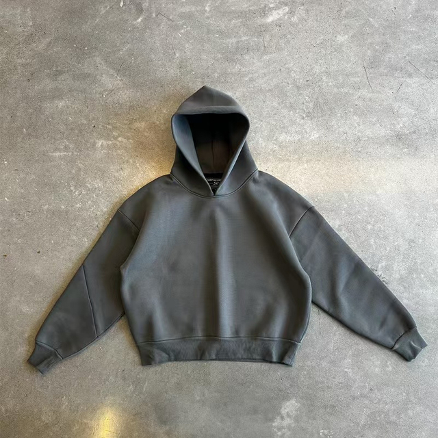 Custom Logo Clothe Brand 500gsm 600gsm Mens Fleece Boxy fit Hoodie Cotton HeavyWeight Dropped Shoulder Streetwear Boxy Hoodies