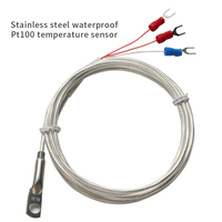 Sensor de temperatura Pt100 resistente al agua de acero inoxidable, Parche de sonda de temperatura RTD de platino, cabezal de detección de termopar