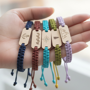 Tùy chỉnh thiết kế tái chế bằng gỗ có thể điều chỉnh dệt dây đeo cổ tay Vòng đeo tay thông minh kiểm soát truy cập NFC RFID gỗ dây đeo cổ tay Nhà Máy Giá - Product Image 4