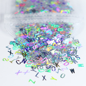 Lentejuelas para Decoración de Uñas al por Mayor, 2g/bolsa, 26 Letras, Lentejuelas Mixtas de Colores para Decoración de Uñas, Pegatinas para Salón de Belleza - Product Image 4