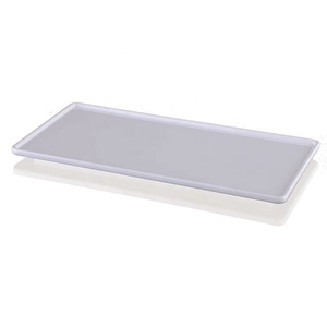 Unbreakable Factory Wholesale Restaurant Sushi Dinnerware 13 Inch White <strong>Rectangular</strong> Melamine Tray - Product Image 1