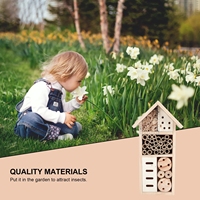 Maison d'insectes en bois suspendu ruche d'abeille décor animal ruche peint abri d'élevage porte
