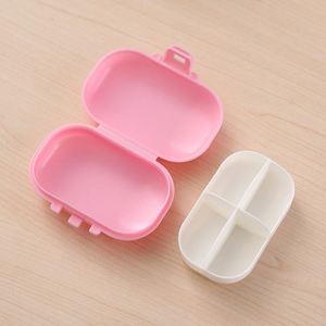 7-Day 4-Slot <b>Mini</b> Pill Box Lightweight Case Bulk Logo Printing Portable Weekly Medicine Organizer Travel-Friendly - Product Image 3