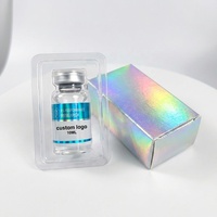 Étiquette et boîte personnalisées pour flacons de 3 ml (VS-070) – Étiquette et emballage holographiques personnalisés pour flacons de 10 ml – Emballage pour flacons de 3 ml