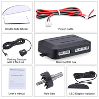 Système de surveillance de stationnement automatique intelligent avec écran LED, détecteur, rétroéclairage, marche arrière, 4 capteurs pour l'assistance au stationnement
