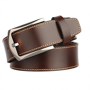 BS INTERNATIONAL Vintage Style Genuine Cow Hide Leather Pin Buckle Belt Steel Square Pin Eco-Friendly Waterproof Heat-Transfer - Product Image 2