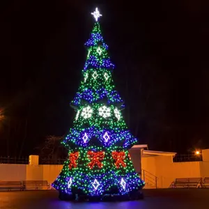 Đèn Led Giáng Sinh Hình Xoắn Ốc Bằng Kim Loại Khổng Lồ Ngoài Trời 3D Dành Cho Đường Phố/Lối Đi/Vườn/Trung Tâm Mua Sắm