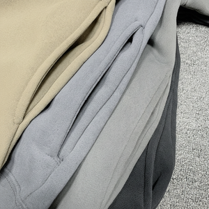 Sudaderas con capucha y hombros caídos de gran tamaño de algodón grueso para hombre en blanco con logotipo personalizado, ropa de calle de diseñador, sudaderas con capucha de talla grande - Product Image 1