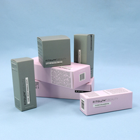 Boîte en carton pliable et recyclable avec logo personnalisé en relief, 12 x 12 x 6, emballage cosmétique pour crème pour le visage