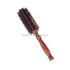 Peigne à friser Q19 avec manche en bambou et design cylindrique à <span class=keywords><strong>boucle</strong></span> interne pour hommes et femmes, pour la coiffure - Product Image 4