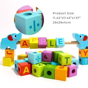 Jouet en bois de marque <span class=keywords><strong>Tooky</strong></span> pour enfants, nouvelle boîte de blocs d'apprentissage au Design fantaisie 2022 - Product Image 3