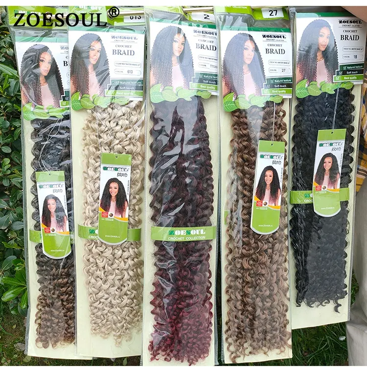 Best Selling Synthetic 22" Water Wave Crochet Braids For Synthetic Hair Extension