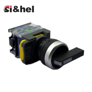 Si & hel la38 22mm 3 vị trí tự đặt lại đẩy nút chuyển đổi cho điện nhà ON/OFF 12V 10A 6A kim loại trường hợp phẳng Knob 1no1nc - Product Image 1