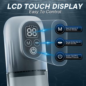 自動吸引コックポンプトレーニング大人のおもちゃ男性ペニス拡大真空ポンプミニポケットプッシーと3ペニスリング付き - Product Image 3